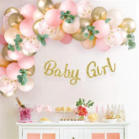 babyshower balloon garland|baby shower balloon garland girl.